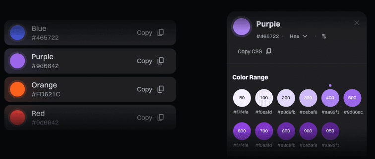 Retrieve colors and build color systems